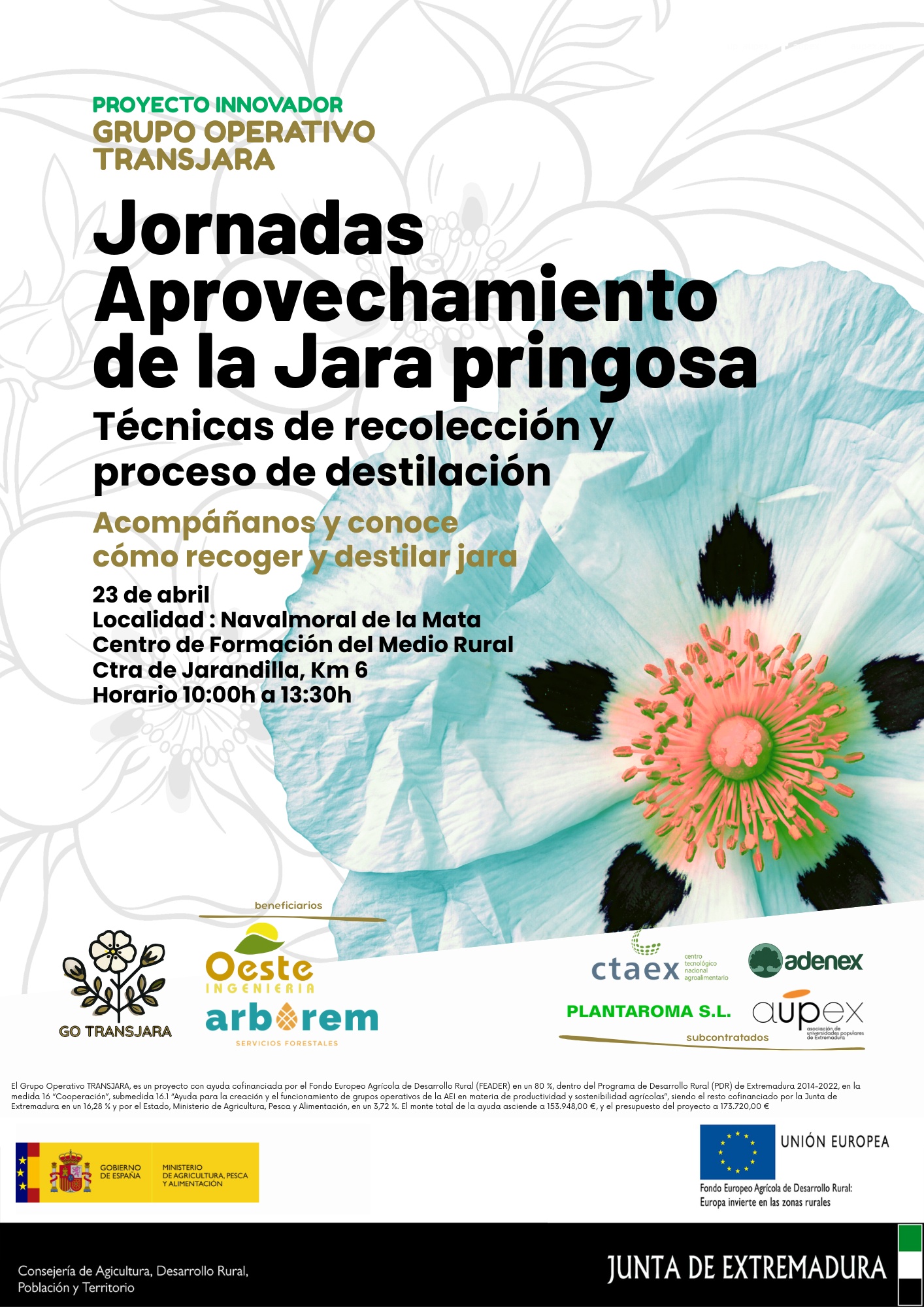 Jornada en el CFMR de Navalmoral de la Mata sobre técnicas de recolección y proceso de destilación
