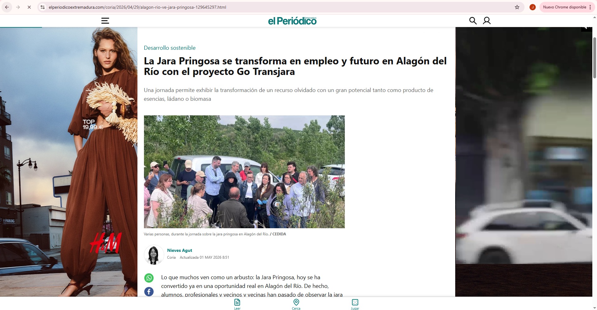 La jara pringosa se transforma en empleo y futuro en Alagón del Río